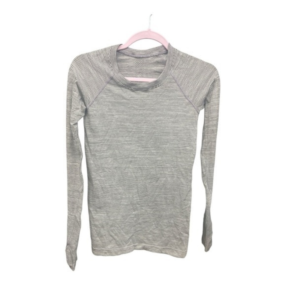 Lululemon Athletica Striped Long Sleeve Shirt size 4